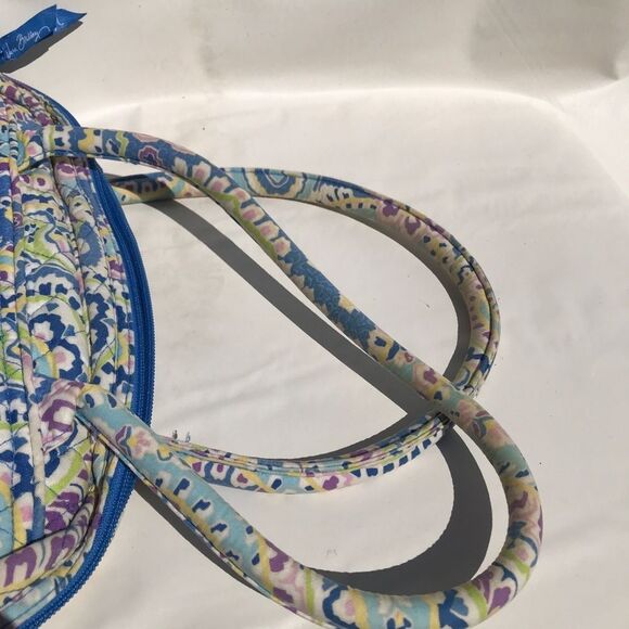 Vera Bradley Laptop Computer Carry Bag Purse Blue ink stain near handle - Picture 4 of 9